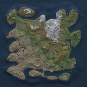 Thumbnail Rust Map: Procedural Map, Size: 3500, Seed: 1273672266, 16 Monuments