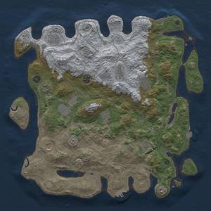 Thumbnail Rust Map: Procedural Map, Size: 4300, Seed: 877235877, 19 Monuments