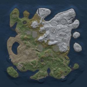 Thumbnail Rust Map: Procedural Map, Size: 3500, Seed: 94398016, 15 Monuments