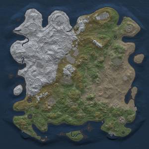 Thumbnail Rust Map: Procedural Map, Size: 4500, Seed: 1713490436, 19 Monuments