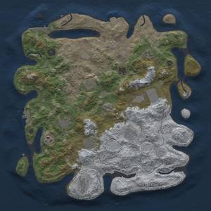 Thumbnail Rust Map: Procedural Map, Size: 4000, Seed: 208406987, 18 Monuments