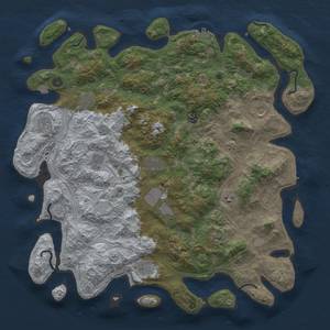 Thumbnail Rust Map: Procedural Map, Size: 4800, Seed: 858837151, 19 Monuments