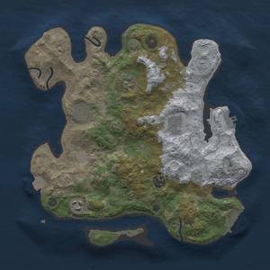 Thumbnail Rust Map: Procedural Map, Size: 3250, Seed: 1694797779, 13 Monuments