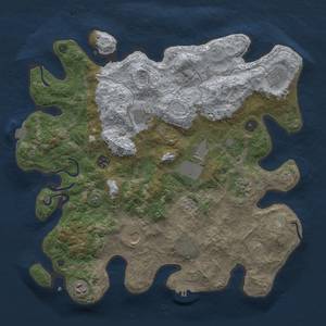 Thumbnail Rust Map: Procedural Map, Size: 3875, Seed: 1, 16 Monuments