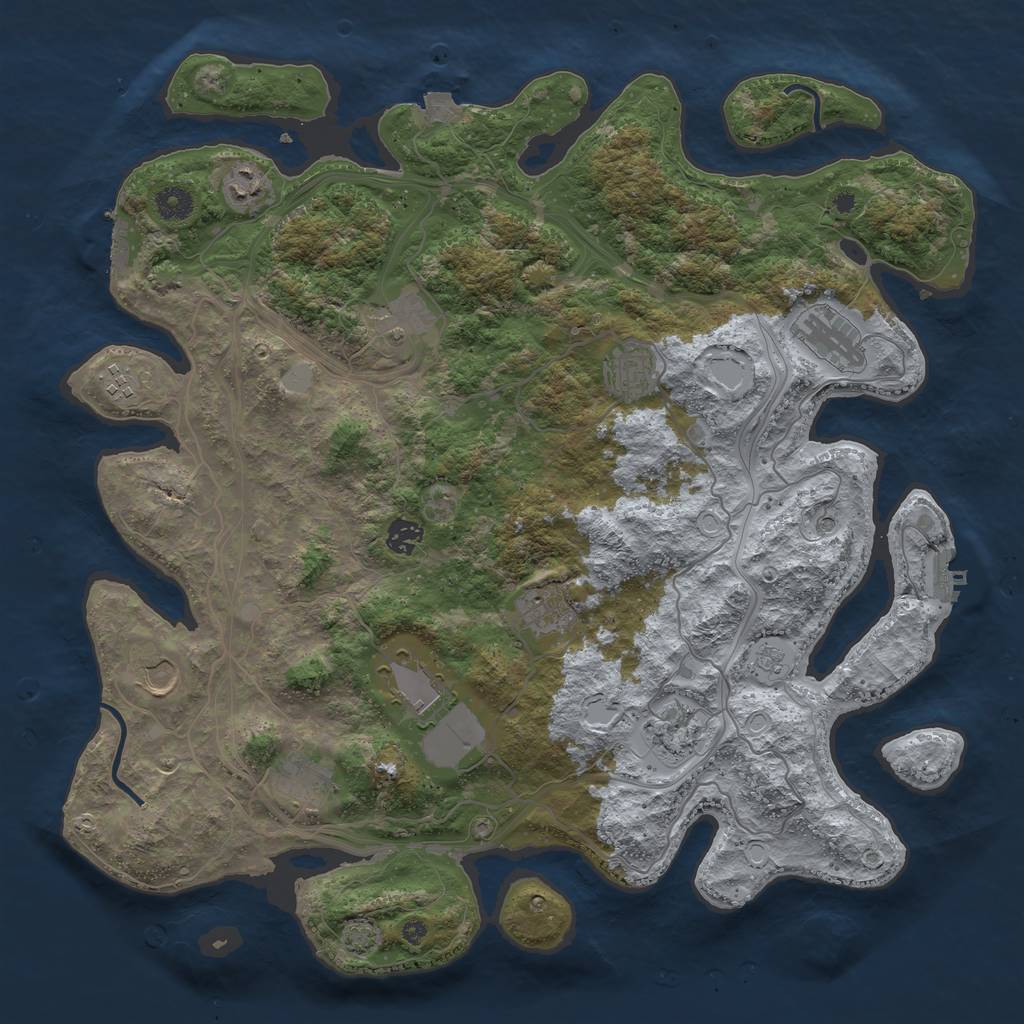 Rust Map: Procedural Map, Size: 4250, Seed: 150645515, 19 Monuments