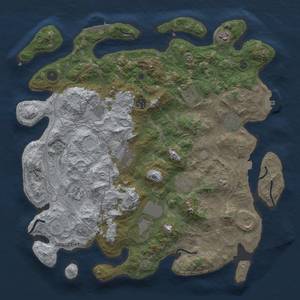 Thumbnail Rust Map: Procedural Map, Size: 4250, Seed: 734177020, 19 Monuments