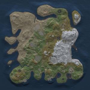 Thumbnail Rust Map: Procedural Map, Size: 3500, Seed: 1264669397, 16 Monuments