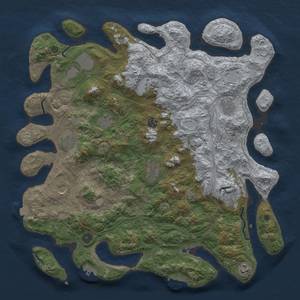 Thumbnail Rust Map: Procedural Map, Size: 4500, Seed: 7402, 19 Monuments