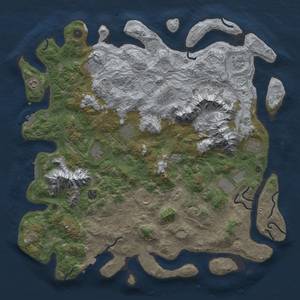 Thumbnail Rust Map: Procedural Map, Size: 5000, Seed: 717670, 19 Monuments