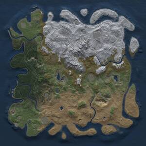 Thumbnail Rust Map: Procedural Map, Size: 5000, Seed: 717670, 19 Monuments