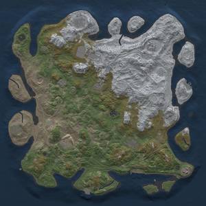 Thumbnail Rust Map: Procedural Map, Size: 4500, Seed: 1078767289, 19 Monuments