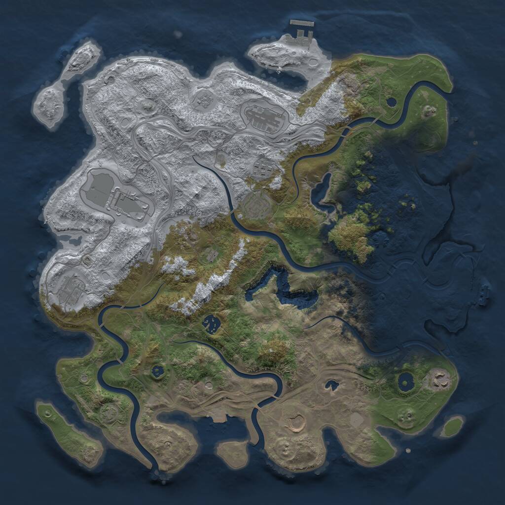 Rust Map: Procedural Map, Size: 4250, Seed: 65754604, 15 Monuments