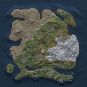 Thumbnail Rust Map: Procedural Map, Size: 3250, Seed: 1224117270, 16 Monuments