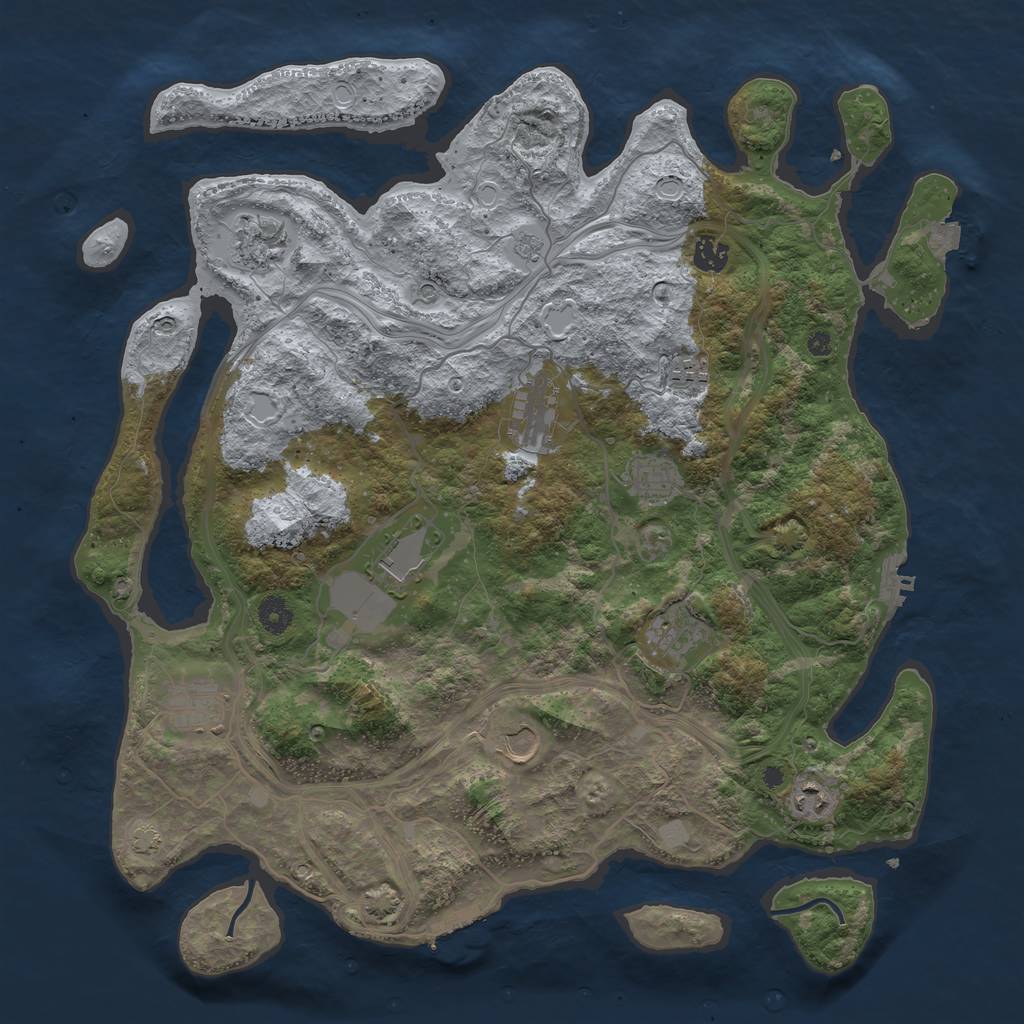 Rust Map: Procedural Map, Size: 4250, Seed: 1529105564, 18 Monuments