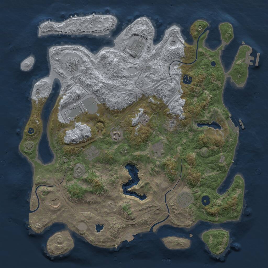 Rust Map: Procedural Map, Size: 4250, Seed: 1529105564, 16 Monuments