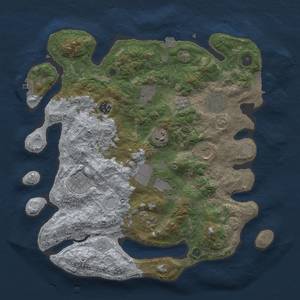 Thumbnail Rust Map: Procedural Map, Size: 3800, Seed: 46286, 17 Monuments