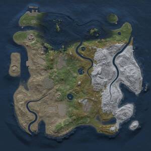 Thumbnail Rust Map: Procedural Map, Size: 3500, Seed: 77549336, 14 Monuments