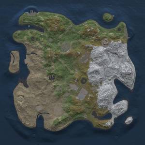 Thumbnail Rust Map: Procedural Map, Size: 3500, Seed: 77549336, 15 Monuments