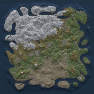 Thumbnail Rust Map: Procedural Map, Size: 4500, Seed: 2043910739, 19 Monuments