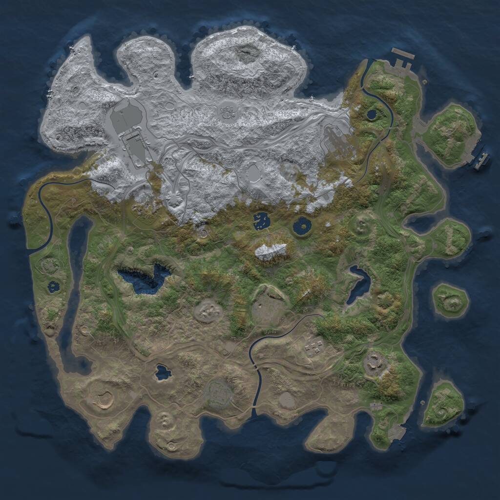 Rust Map: Procedural Map, Size: 4250, Seed: 49942, 15 Monuments