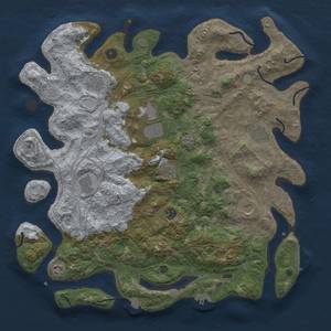 Thumbnail Rust Map: Procedural Map, Size: 4500, Seed: 470062103, 18 Monuments