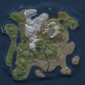 Thumbnail Rust Map: Procedural Map, Size: 3000, Seed: 574066472, 8 Monuments