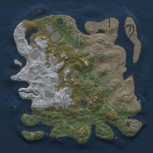 Thumbnail Rust Map: Procedural Map, Size: 3800, Seed: 15966383, 16 Monuments