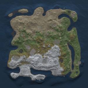 Thumbnail Rust Map: Procedural Map, Size: 3500, Seed: 19718285, 17 Monuments