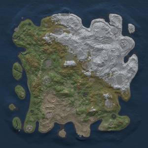 Thumbnail Rust Map: Procedural Map, Size: 4500, Seed: 499331054, 19 Monuments