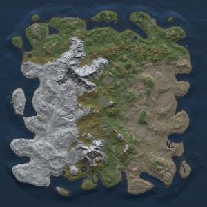 Thumbnail Rust Map: Procedural Map, Size: 5000, Seed: 75923533, 19 Monuments