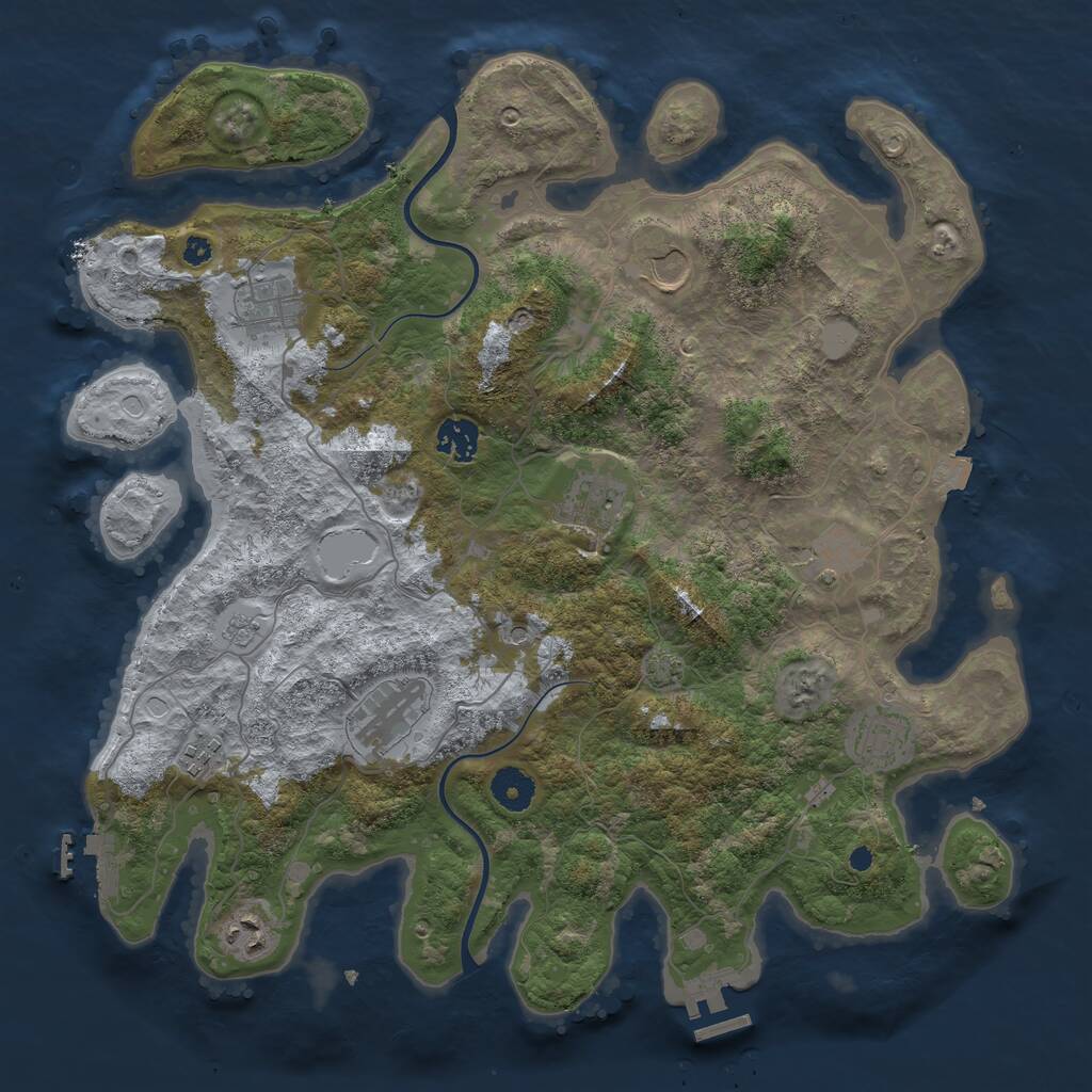 Rust Map: Procedural Map, Size: 3800, Seed: 20231208, 15 Monuments