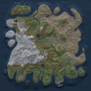 Thumbnail Rust Map: Procedural Map, Size: 3800, Seed: 20231208, 15 Monuments