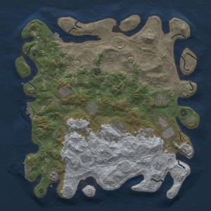 Thumbnail Rust Map: Procedural Map, Size: 4500, Seed: 1171180597, 19 Monuments