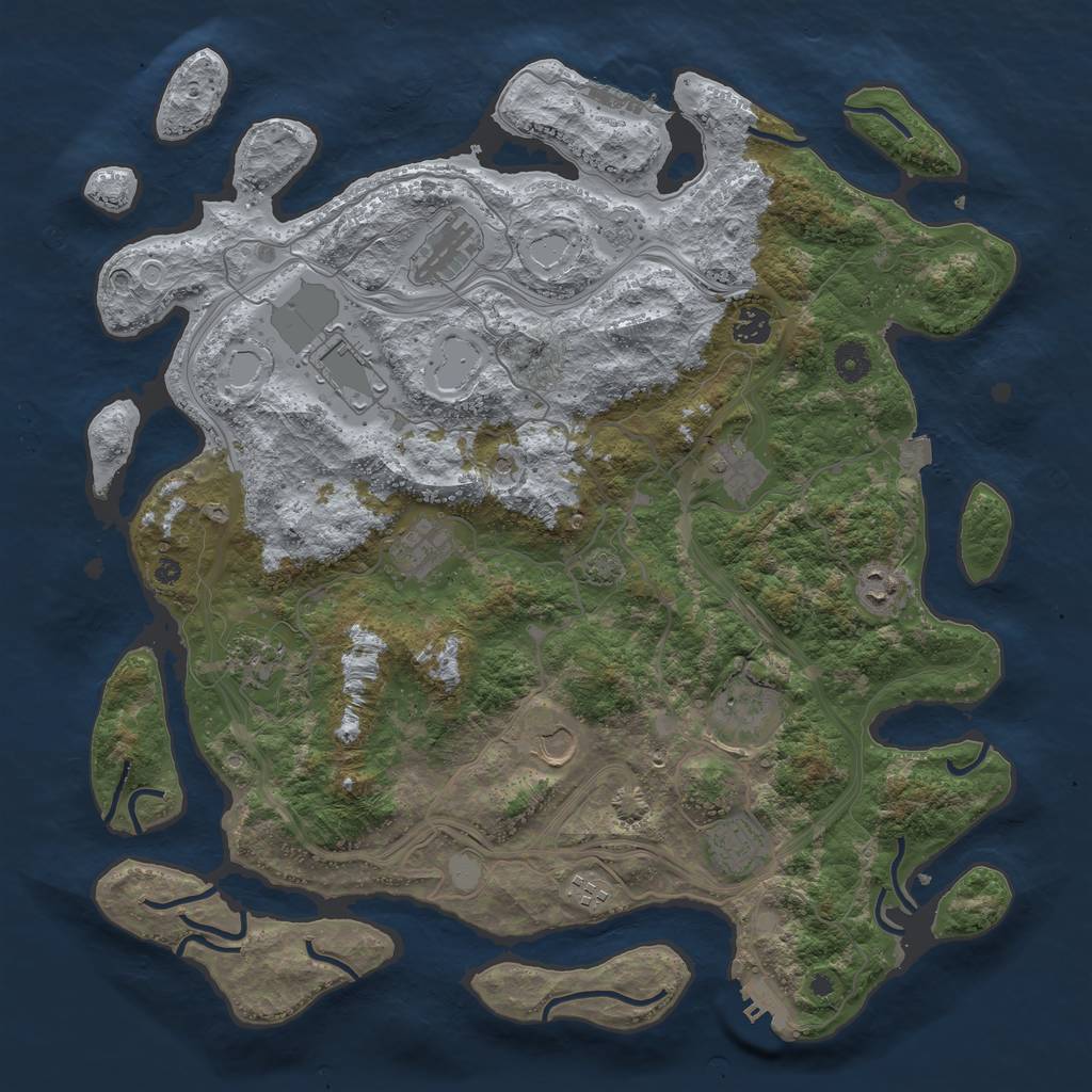 Rust Map: Procedural Map, Size: 4250, Seed: 1502471045, 19 Monuments