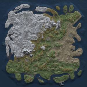 Thumbnail Rust Map: Procedural Map, Size: 5000, Seed: 1434428028, 17 Monuments