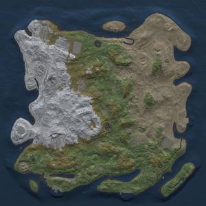 Thumbnail Rust Map: Procedural Map, Size: 4500, Seed: 371214, 19 Monuments