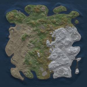 Thumbnail Rust Map: Procedural Map, Size: 4250, Seed: 793155243, 19 Monuments