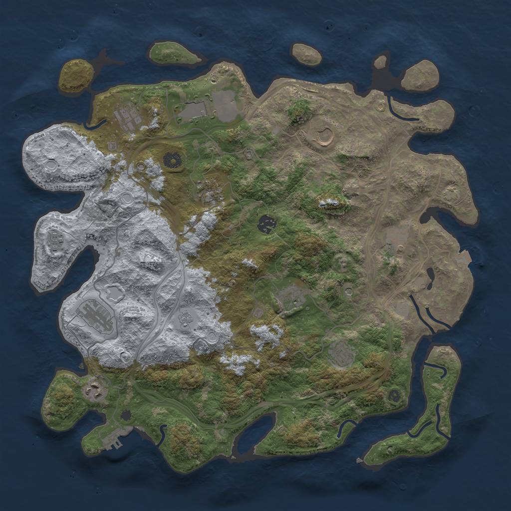 Rust Map: Procedural Map, Size: 4250, Seed: 1706, 18 Monuments