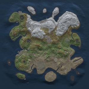 Thumbnail Rust Map: Procedural Map, Size: 3000, Seed: 409665045, 12 Monuments