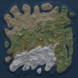 Thumbnail Rust Map: Procedural Map, Size: 4500, Seed: 1252093059, 19 Monuments