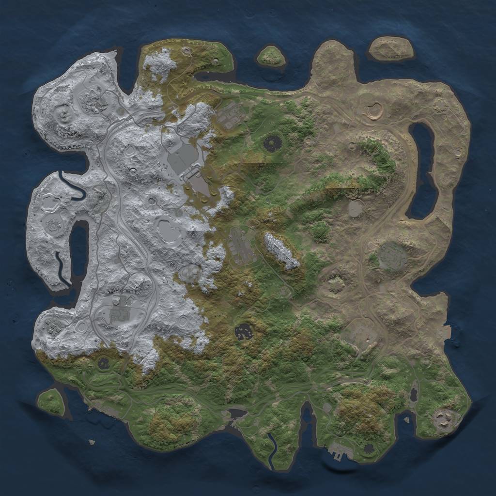 Rust Map: Procedural Map, Size: 4250, Seed: 250192951, 19 Monuments