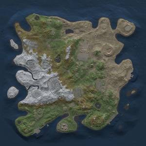 Thumbnail Rust Map: Procedural Map, Size: 3500, Seed: 829516757, 17 Monuments