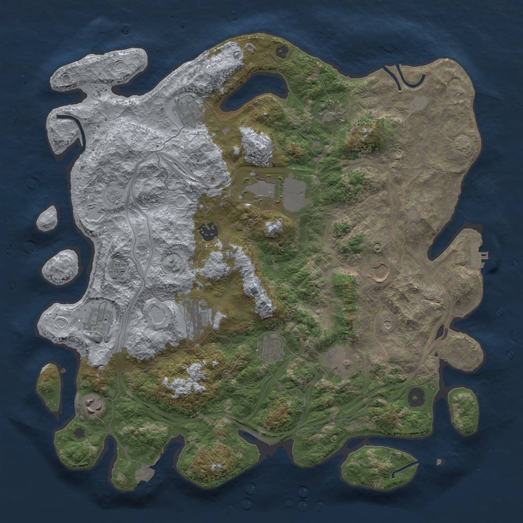 Rust Map: Procedural Map, Size: 4250, Seed: 71223, 18 Monuments