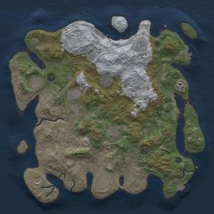 Thumbnail Rust Map: Procedural Map, Size: 4000, Seed: 1909296830, 19 Monuments