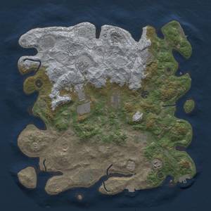 Thumbnail Rust Map: Procedural Map, Size: 4100, Seed: 32444, 19 Monuments