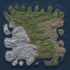 Thumbnail Rust Map: Procedural Map, Size: 4500, Seed: 1864560391, 18 Monuments