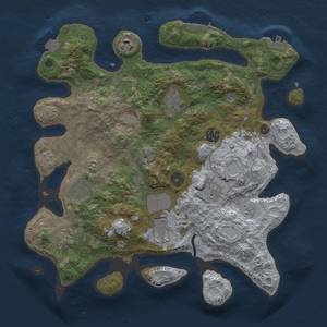 Thumbnail Rust Map: Procedural Map, Size: 3500, Seed: 1555, 16 Monuments