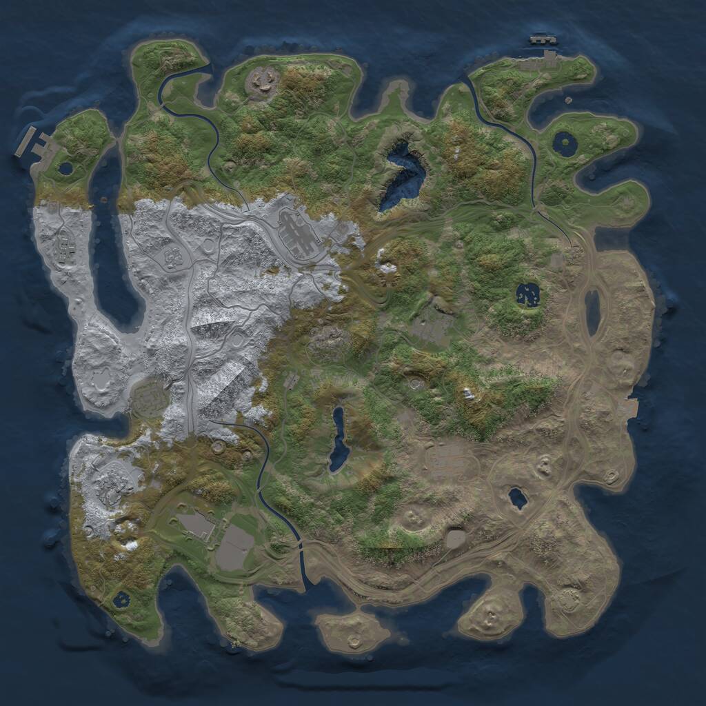 Rust Map: Procedural Map, Size: 4250, Seed: 63300501, 15 Monuments