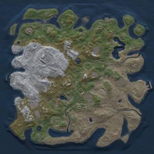 Thumbnail Rust Map: Procedural Map, Size: 4500, Seed: 2115073141, 17 Monuments