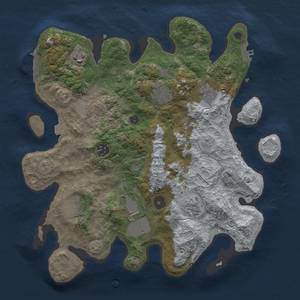 Thumbnail Rust Map: Procedural Map, Size: 3500, Seed: 585336259, 15 Monuments